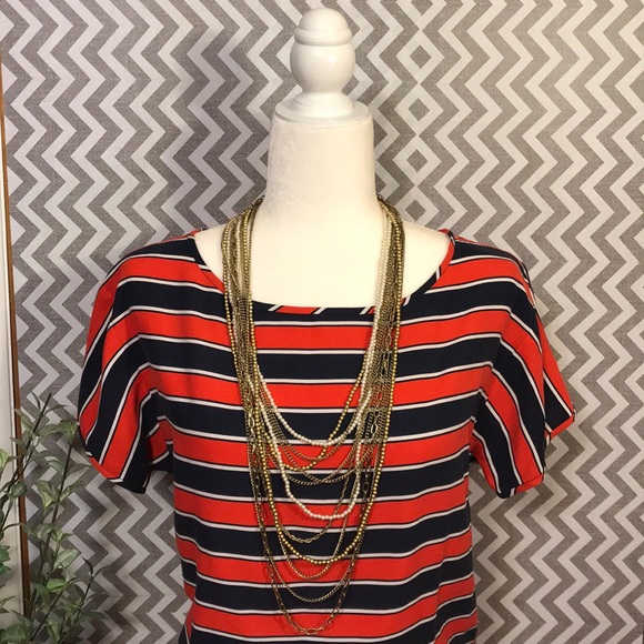 NWOT J Crew Silk Gondola Striped Boxy Top, Small - Picture 3 of 7